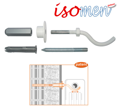 ISOMEN - Mensola per pareti con isolante e cartongesso