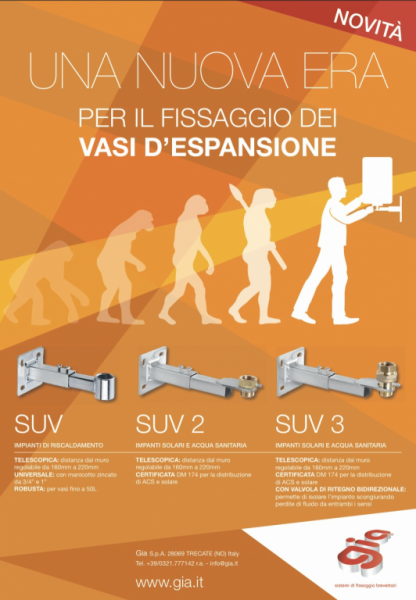 Una staffa telescopica per i vasi d'espansione