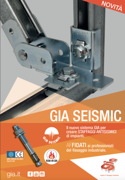 SISTEMA DI STAFFAGGIO ANTISISMICO "GIA SEISMIC" - SOLUZIONI PER OGNI ESIGENZA